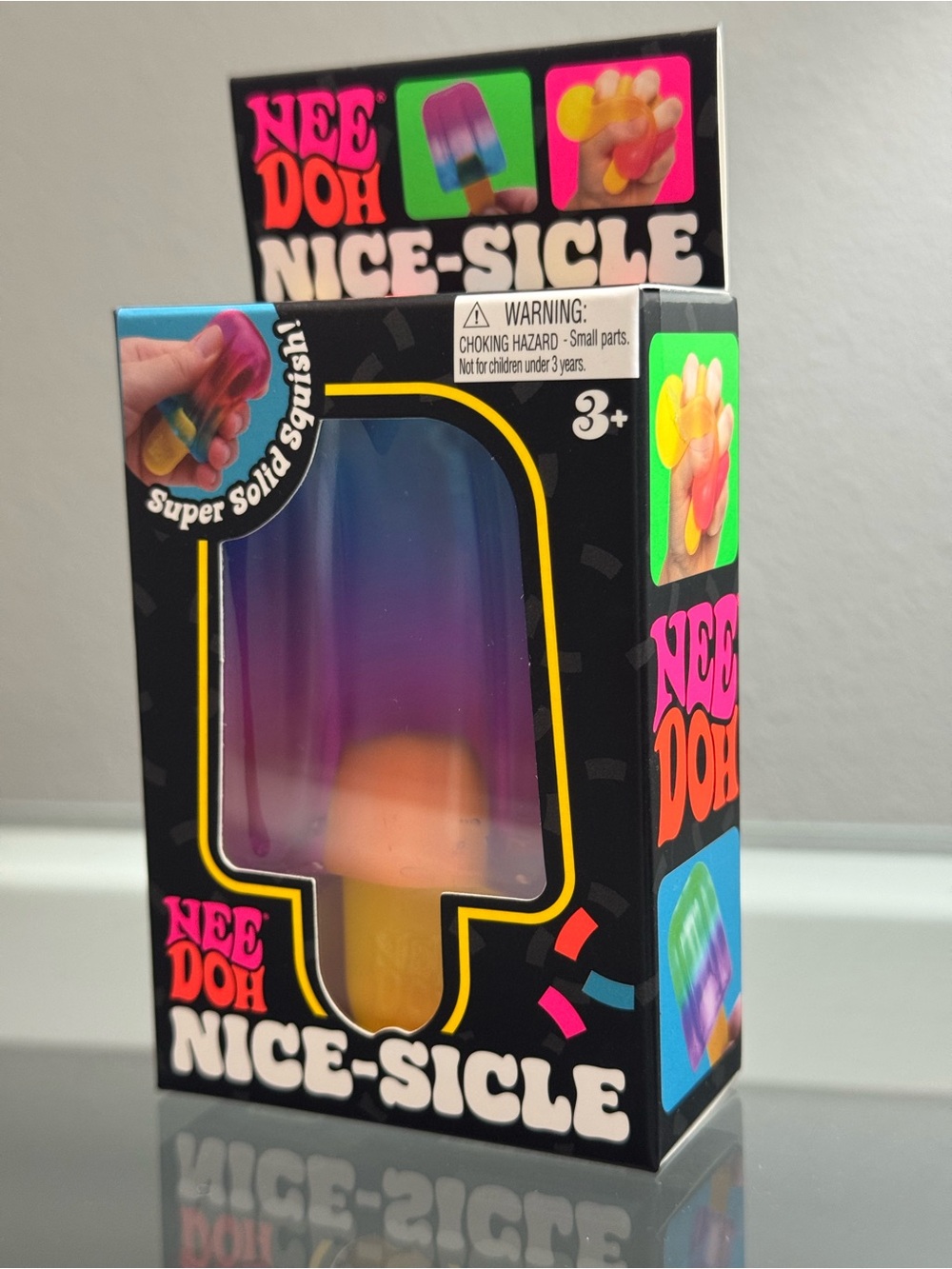 NeeDoh Nice Sicle Popsicle Rare Toy Multicolor purple blue Rainbow SHIPS TODAY!